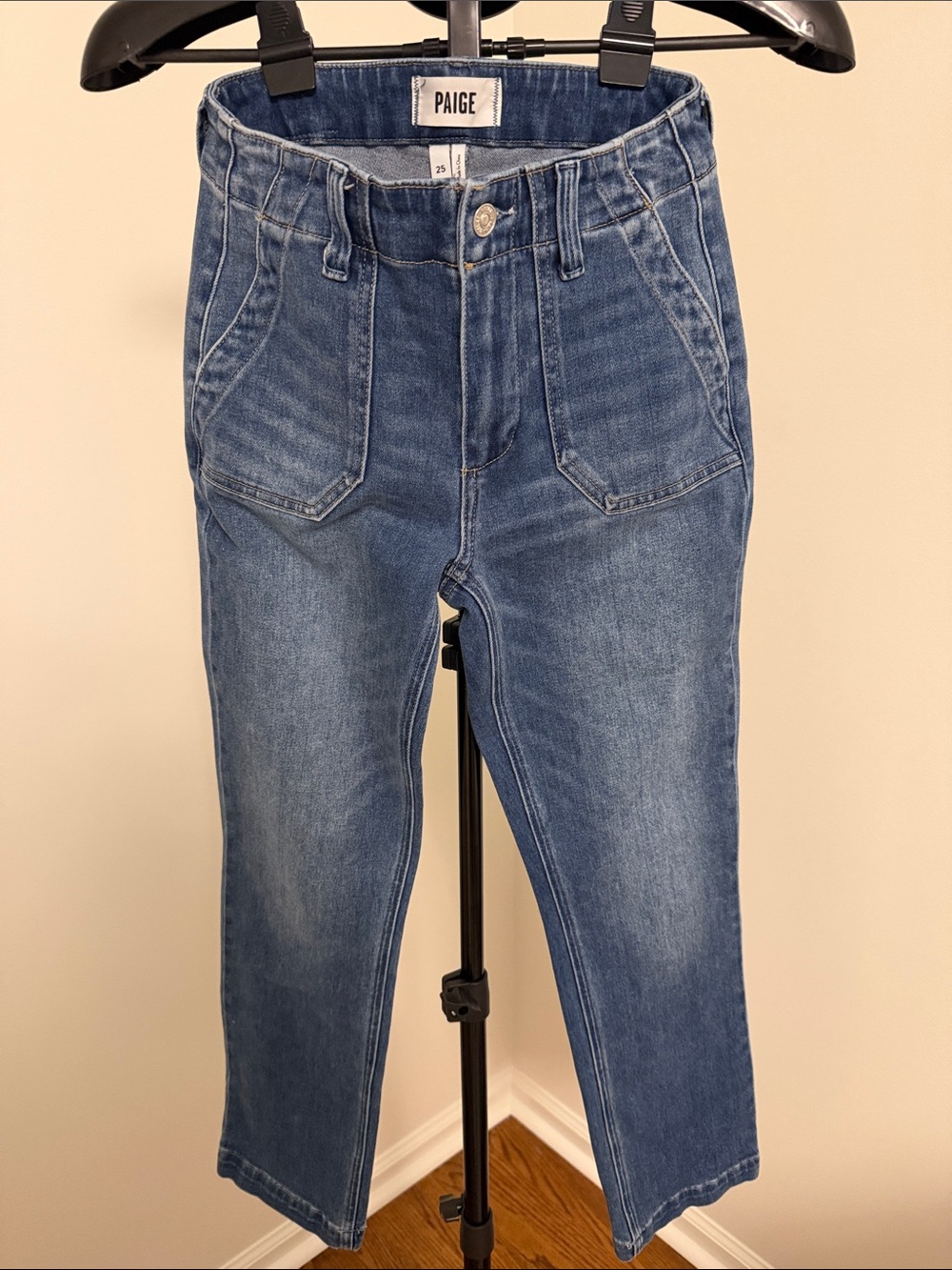 PAIGE Straight-Leg Blue Women’s Jeans
